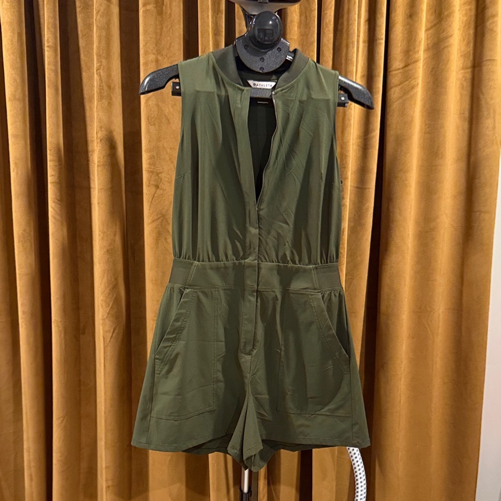 Athleta Olive Green Women's Sleeveless Romper